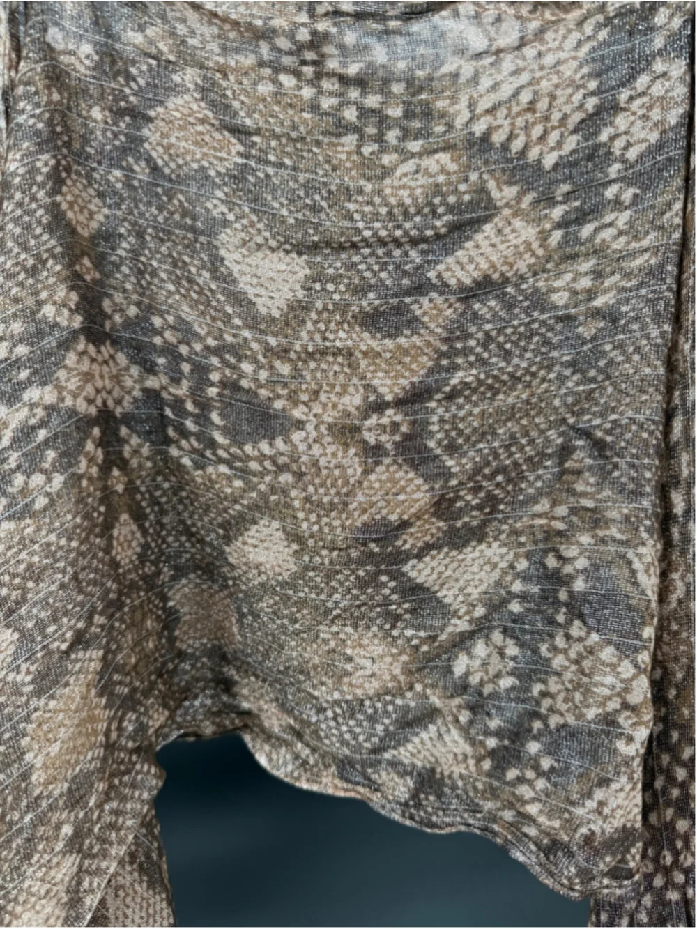 Women's Calvin Klein Scarf One Size Beige Brown Animal Print